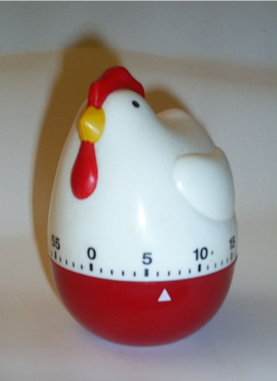 Chicken shaped egg timer