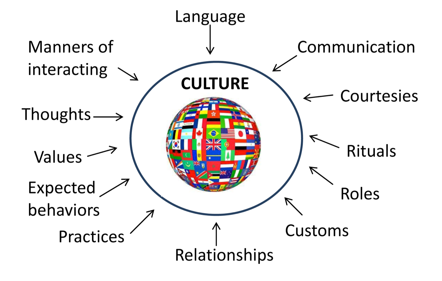 Graphic of components of culture