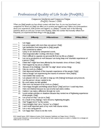 Image of Professional Quality of Life Scale (ProQOL)